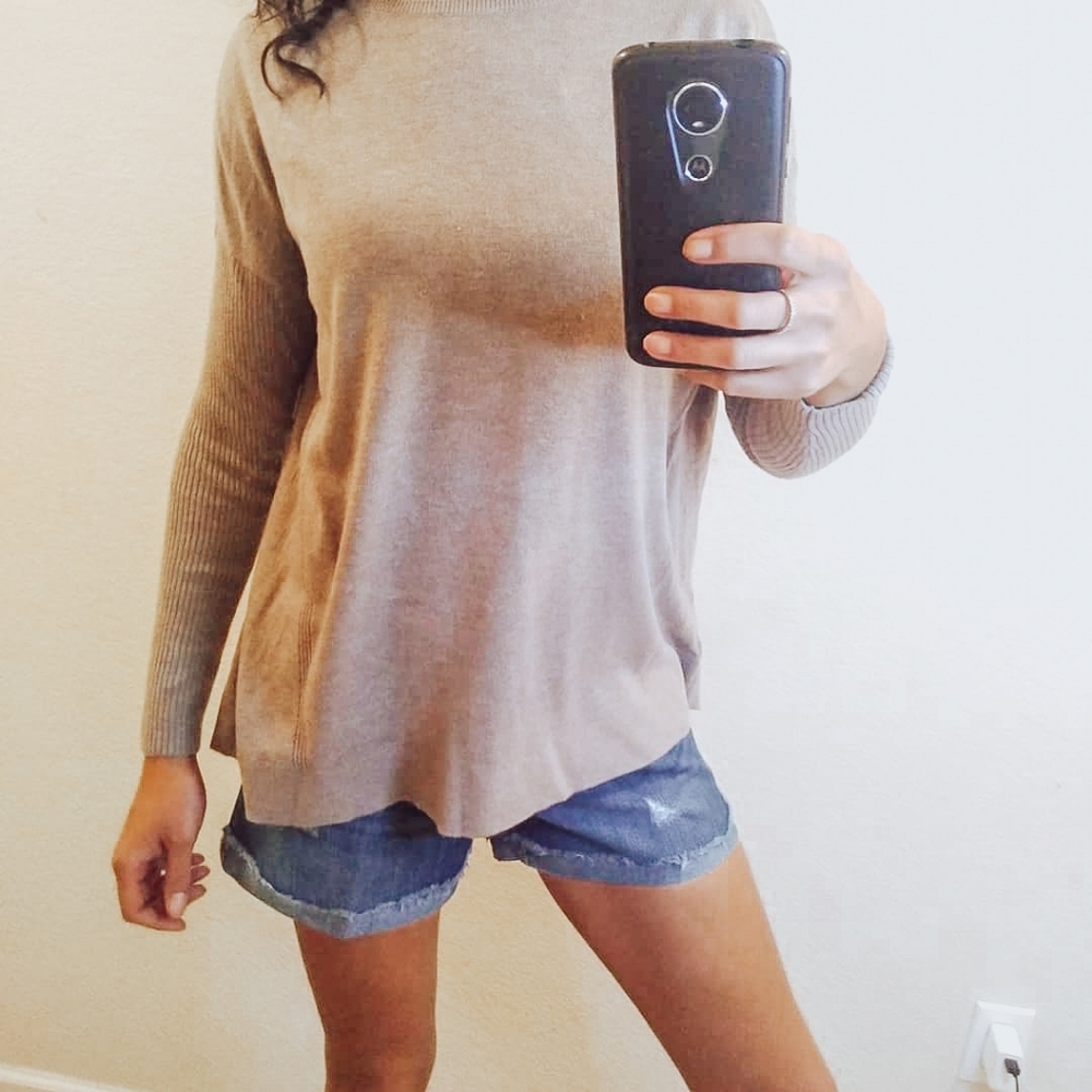 Long sleeve light Brown Blouse